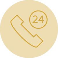 Help Line Yellow Circle Line Yellow Circle Icon vector