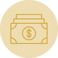 Payment System Line Yellow Circle Icon vector