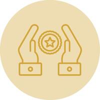 Premium Quality Line Yellow Circle Icon vector