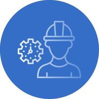 Worker Mask Flat Bubble Icon vector