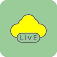 Cloud Filled Yellow Icon vector