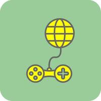 Internet Filled Yellow Icon vector