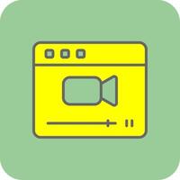 Browser Filled Yellow Icon vector