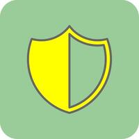 Shield Filled Yellow Icon vector