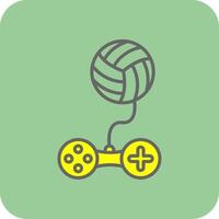 Ball Filled Yellow Icon vector