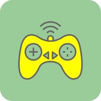 Controller Filled Yellow Icon vector