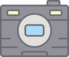 Photo Line Filled Light Icon vector