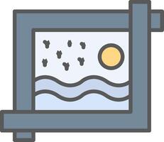 Crop Tool Line Filled Light Icon vector