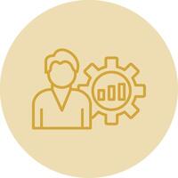 Business Development Line Yellow Circle Icon vector