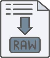 Raw Line Filled Light Icon vector