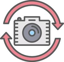 Switch Camera Line Filled Light Icon vector