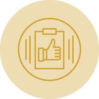 Competence Line Yellow Circle Icon vector