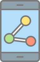 Share Line Filled Light Icon vector