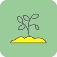 Sprout Filled Yellow Icon vector