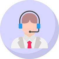 Dispatcher Flat Bubble Icon vector