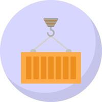 Container Loading Flat Bubble Icon vector