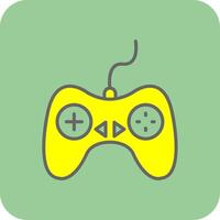 Controller Filled Yellow Icon vector