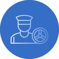 Driver Flat Bubble Icon vector