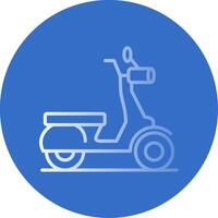 Scooter Flat Bubble Icon vector