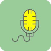 Microphone Filled Yellow Icon vector