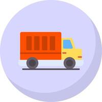 Truck Flat Bubble Icon vector