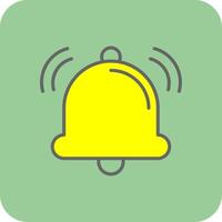 Bell Filled Yellow Icon vector