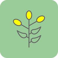 Barberry Filled Yellow Icon vector