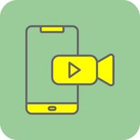 Mobile Filled Yellow Icon vector