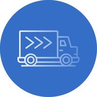 Delivery Truck Flat Bubble Icon vector