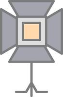 Spotlight Line Filled Light Icon vector