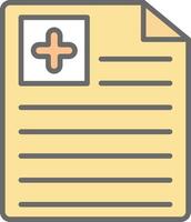 Document Line Filled Light Icon vector