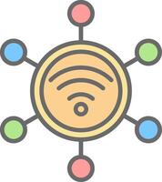 Connection Line Filled Light Icon vector