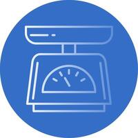 Weighing Flat Bubble Icon vector