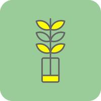 planta lleno amarillo icono vector