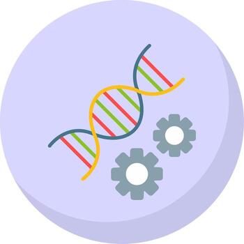 Genetics Flat Bubble Icon vector