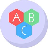 Alphabet Flat Bubble Icon vector