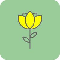 Flower Filled Yellow Icon vector