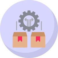 Logistics Management Flat Bubble Icon vector