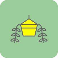 Golden Pothos Filled Yellow Icon vector