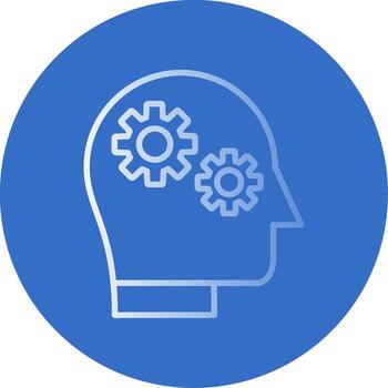 sistema pensando plano burbuja icono vector