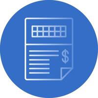 Invoice Flat Bubble Icon vector