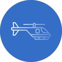 Helicopter Flat Bubble Icon vector