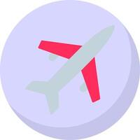 Old Plane Flat Bubble Icon vector