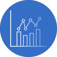 Graphs Flat Bubble Icon vector