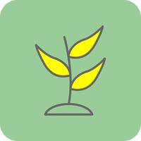 Plant Filled Yellow Icon vector