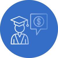 Business Education Flat Bubble Icon vector