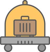 Cart Line Filled Light Icon vector