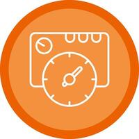 Thermostat Line Multi Circle Icon vector