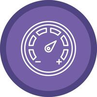 Gauges Dial Line Multi Circle Icon vector