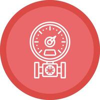 Pressure Gauge Line Multi Circle Icon vector